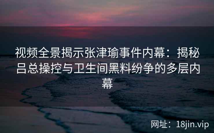 视频全景揭示张津瑜事件内幕：揭秘吕总操控与卫生间黑料纷争的多层内幕