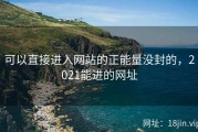 可以直接进入网站的正能量没封的，2021能进的网址