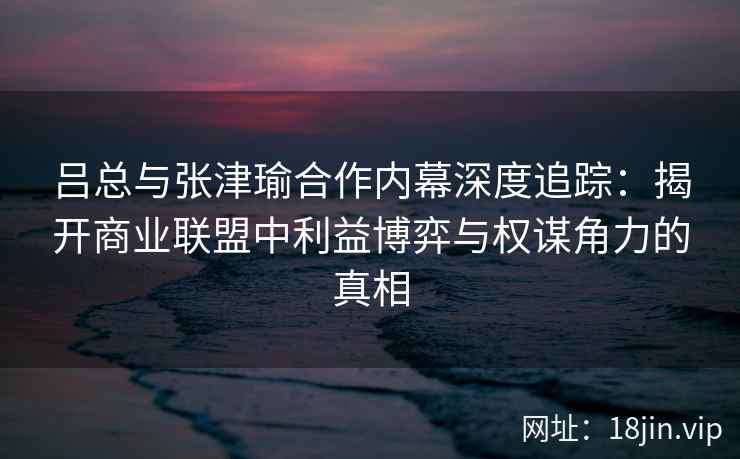 吕总与张津瑜合作内幕深度追踪：揭开商业联盟中利益博弈与权谋角力的真相