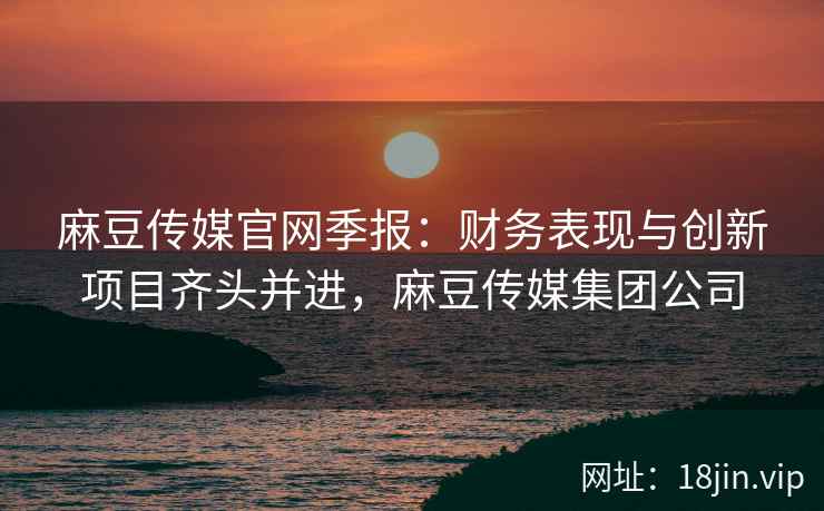 麻豆传媒官网季报：财务表现与创新项目齐头并进，麻豆传媒集团公司